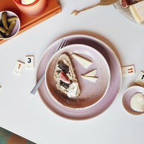 Rustikálne ružový hlboký tanier Home chef - Ø 19*4cm