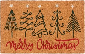 Hanse Home, AKCIA: 40x70 cm Rohožka Vianočné stromčeky 106196 - na von aj na doma, hnedá, chodba / predsieň