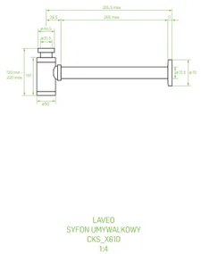 Laveo Laveo, fľašový umývadlový sifón, ružové zlato, LAV-CKS_861D
