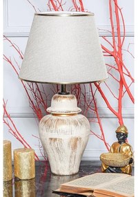 Stolná lampa RAMZES 1xE27/40W/230V krémová/zlatá