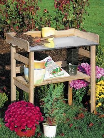Rojaplast Záhradný stolík pre VÝSADBU drevený