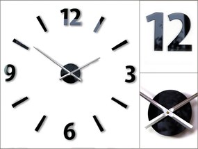 Moderné nástenné hodiny KLAUS BLACK HMCNH061-black