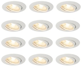 Sada 12 vstavaných bodových svetiel bielych GU10 35 mm - Edu