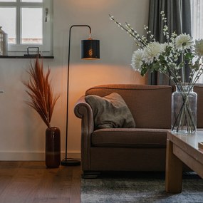 Inteligentná stojaca lampa čierna vrátane WiFi žiarovky A60 - Lofty