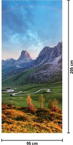Fototapeta na dvere - Dúha nad skaliskami (95x205cm)