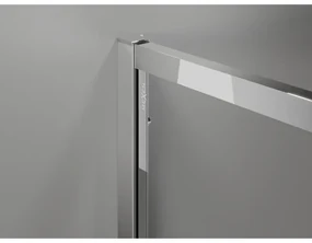 Mexen Exo, sprchovací kút s posuvnými dverami 100 x 100 cm, 6mm číre sklo, chrómový profil, 8151-100-100-01-00