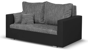 Pohovka pre 2 osoby s funkciou spania LEO Sivá/čierna