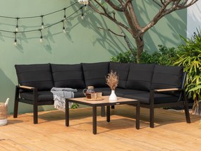 Hliníková rohová súprava PANAMA čierna