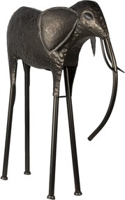 Gray-brown decorative elephant statuette - 79 * 26 * 86 cm