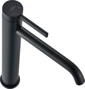 Invena Dropia, vysoká umývadlová batéria, h-278, čierna matná, INV-BU-15-W04-J