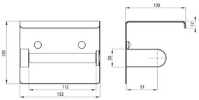 Deante ADR_0221 - Držiak toaletného papiera ROUND lesklý chróm