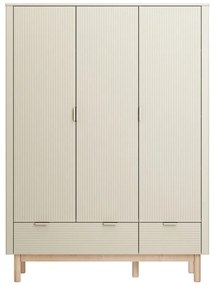 Krémová detská šatníková skriňa 144x52 cm Miloo – Pinio