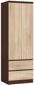 Šatníková skriňa Suman  (wenge + dub sonoma). Vlastná spoľahlivá doprava až k Vám domov. 1069567