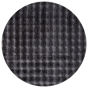 Antracitový prateľný okrúhly koberec ø 200 cm Bubbly – Oyo Concept