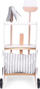 Detská drevená súprava na upratovanie s vozíkom ECOTOYS – pre deti od 3 rokov