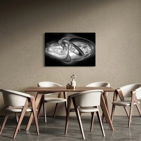 Obraz modernej sivej abstrakcie (90x60 cm)