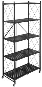Pojazdný regál GESTEL 5 políc čierny