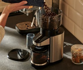 Mlynček na kávu s váhou, elektrický