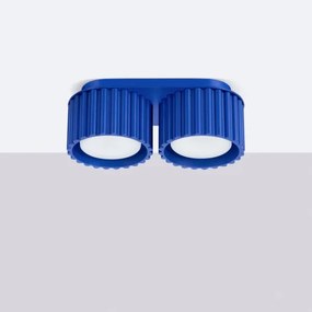 Sollux SL.1813 - Bodové svietidlo AURA 2xGX53/10W/230V modré