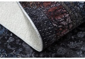 MIRO 51600.810 umývací koberec Rozeta, rám protišmykový - tmavomodrá Veľkosť: 80x150 cm