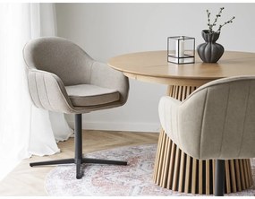 Svetlosivé čalúnené jedálenské kreslá v súprave s podrúčkami 2 ks Tamera – House Nordic