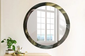 Okrúhle ozdobné zrkadlo Tmavé tropické listy fi 90 cm