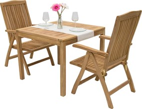 DEOKORK Záhradná teaková zostava LAGUNA QUATRO 1+2