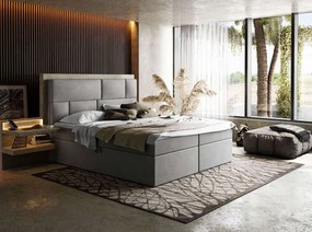 Čalúnená manželská posteľ s matracom ZAYNAH 140 x 200 cm