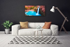 Obraz na plátne Vodopád hory príroda 140x70 cm