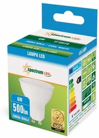 Toolight - LED studená žiarovka GU10 230V 6W 500lm 13266, OSW-01027