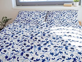 Polášek Bavlnené obliečky KVETINOVÁ HARMÓNIA - Šedá | 140 x 200 cm / 70 x 90 cm