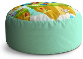 Taburet Circle detský motív 2, farebná