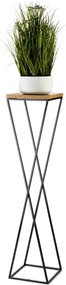 STOJAN NA KVETINÁČ LOFT6 100X24X24 CM ČIERNA/HNEDÁ