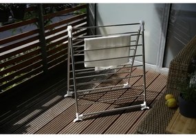 WENKO 3772020100 - Sušiak PROFI 65x150 cm nerez/strieborná/biela