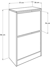 Skrinka na topánky 84x51 cm biela