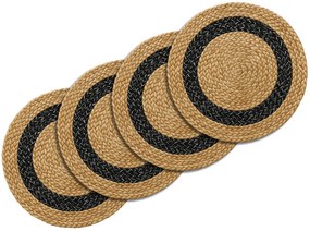 Sada jutového prestierania GOOD MOOD 38 cm, 4 ks