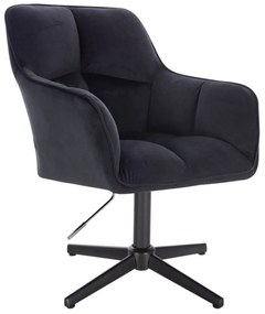 LuxuryForm DESIGN Kreslo AMALFI VELUR na čiernom kríži - čierne