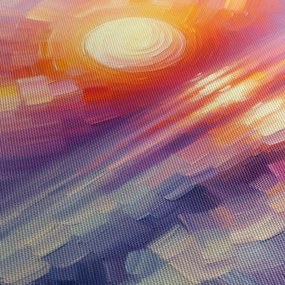 Obraz - Farebný umelecký západ slnka (90x60 cm)