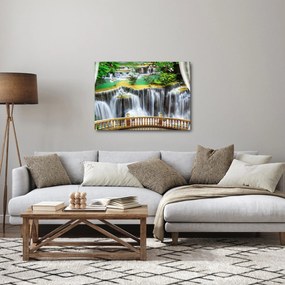 Obraz - Výhľad na kúzelné vodopády (70x50 cm)