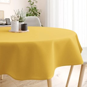 Goldea okrúhly obrus 100% bavlnené plátno - medovo žltý Ø 100 cm