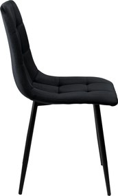 Čierna čalúnená stolička DENVER