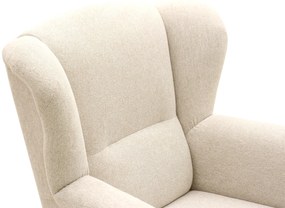 FINES krémové kreslo ušiak Aladin