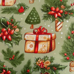 Obliečky z mikrovlákna CHRISTMAS PRESENTS zelené Rozmer obliečky: 70 x 90 cm | 140 x 200 cm