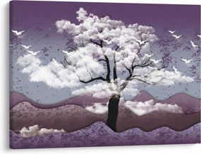 Obraz - Strom v oblakoch (70x50 cm)