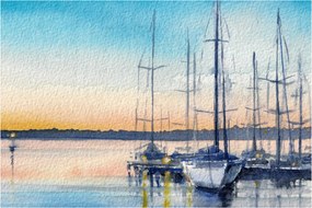 Obraz - Lodičky, aquarel (90x60 cm)