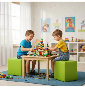 Sedací vak taburetka kocka limetková EMI