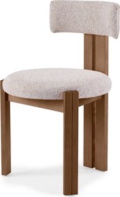 Jídelní židle Matteo z masivu krémová/hnědá