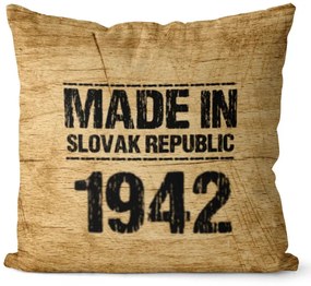 Vankúš Made In + rok (Veľkosť: 40 x 40 cm, rok: 1942)