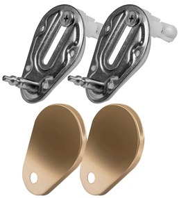 Rea Carlo, závesná WC misa + WC sedadlo, brúsené zlato, REA-C6942