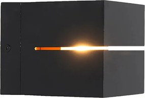 Inteligentná nástenná lampa čierna so zlatom 9,7 cm vrátane WiFi G9 - Transfer Groove